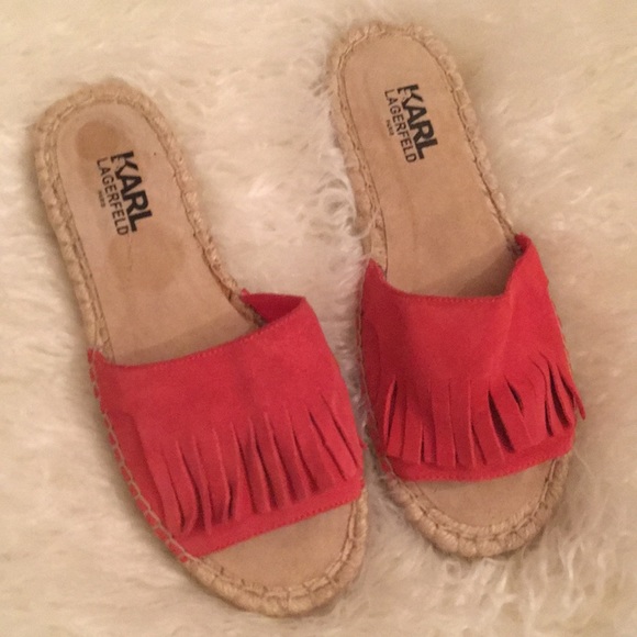 Karl Lagerfeld | Suede Espadrille Sandals | Size 6 - Picture 6 of 8